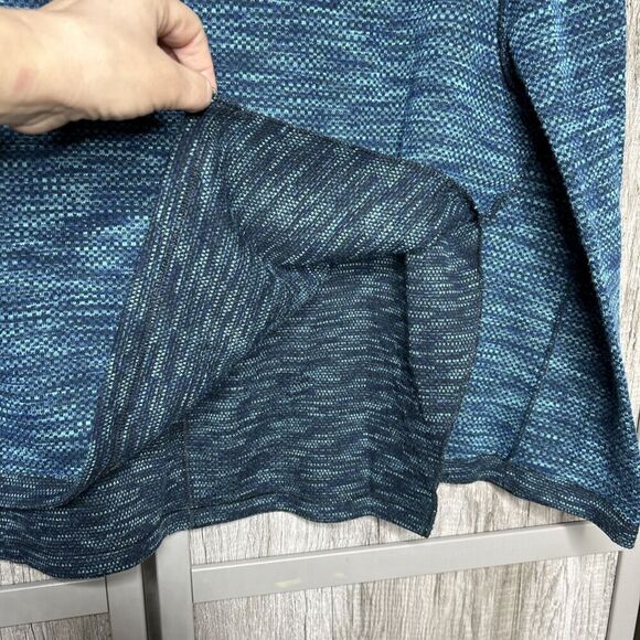 Free People Turtleneck Top Relaxed Fit Blue Color Side Slits Size Small - Picture 5 of 8